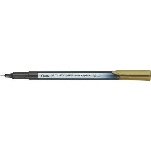 Liner, 0,4 mm, PENTEL "Pointliner", zlatohnedý
