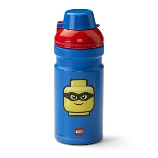 Fľaša, 390 ml, LEGO "Classic", modrá-červená, vzorovaná