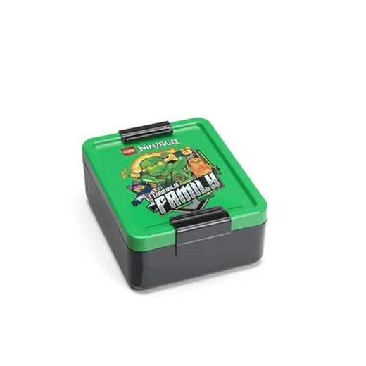 Desiatový box, LEGO "Ninjago", zeleno-červený vzor
