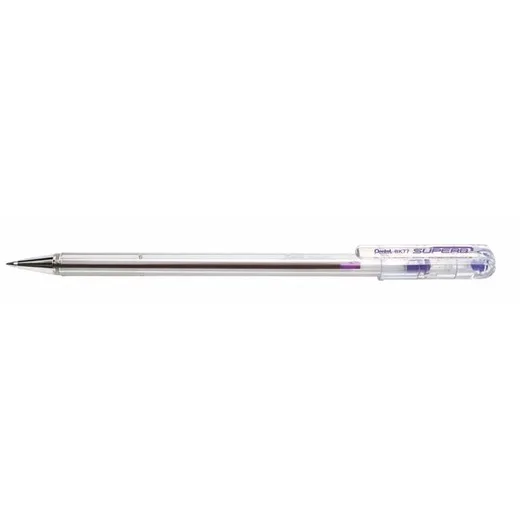Guľôčkové pero, 0,35 mm, s vrchnákom, PENTEL "Superb BK77", fialové