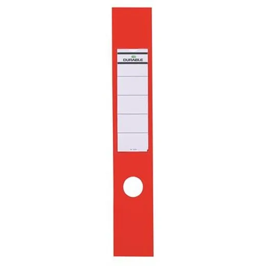 Chrbtový štítok, pre zakladače, samolepiaci, 60 x 390 mm, DURABLE „ORDOFIX®“, červený