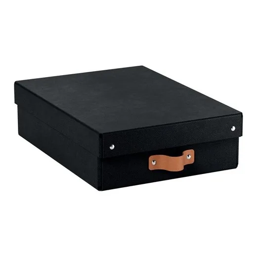 Úložný box, veľkosť M, nízky, LEITZ "Puro", čierny