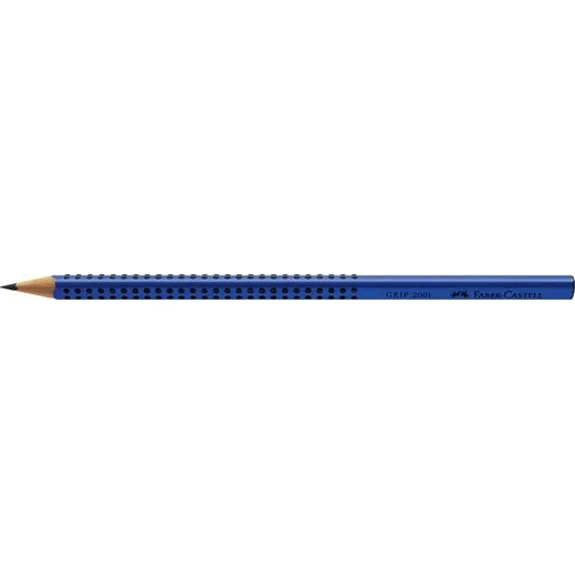 Grafitová ceruzka, B, trojhranný tvar, FABER-CASTELL "Grip 2001", modrá