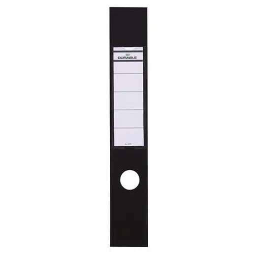 Chrbtový štítok, pre zakladače, samolepiaci, 60 x 390 mm, DURABLE „ORDOFIX®“, čierny