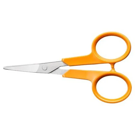 Nožnice na manikúru, 10 cm, ohnuté, FISKARS "Classic", oranžové