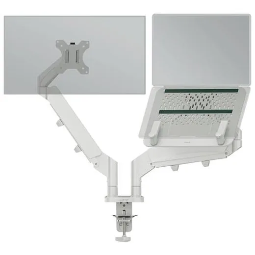 Rameno na monitor a notebook, LEITZ "Ergo Dual", svetlosivá