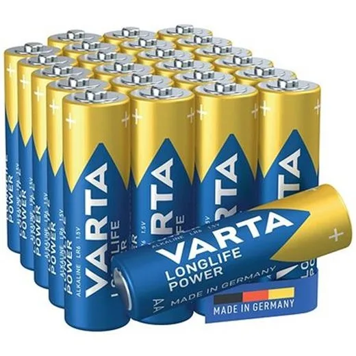 Batéria, AA tužková, 24 db, bezplastová, VARTA "Longlife Power"