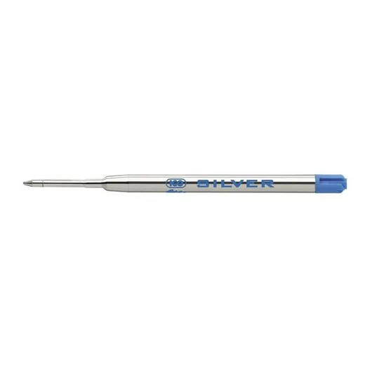 Náplň do guľôčkových pier, 0,8 mm, veľkokapcitná, ICO "Silver", modrá