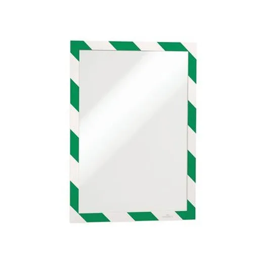 Informačný panel, A4, samolepiaca zadná strana, DURABLE "DURAFRAME SECURITY", zelený-biely