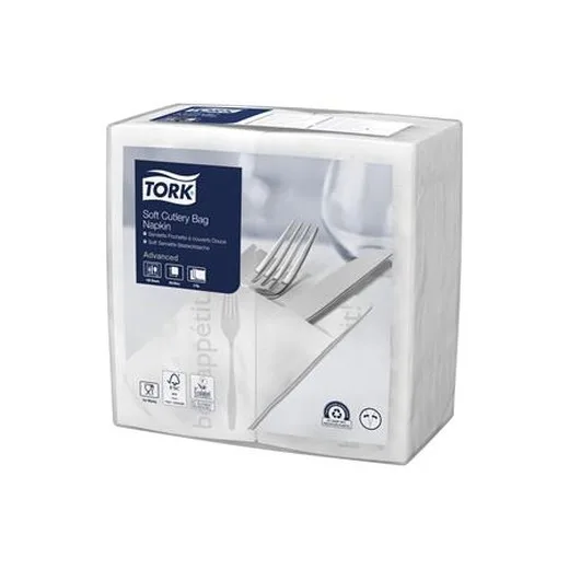 Servítky do kapsičky, 1/8 ohyb, 3-vrstvové, 39,5x39 cm, TORK "Bon Appetit", decor