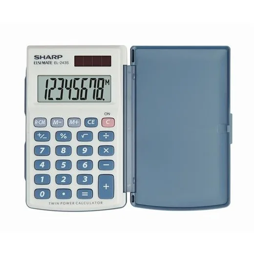 Kalkulačka, vrecková, 8 miestny displej, SHARP "EL-243S"