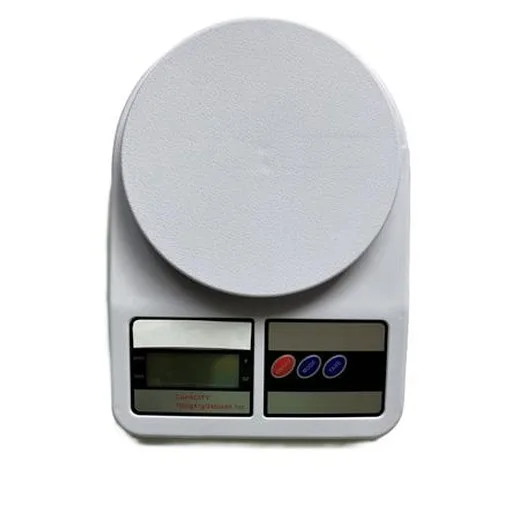 Kuchynská váha, digitálna, nosnosť 7 kg, biela