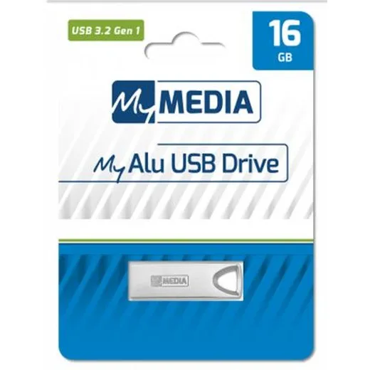 USB kľúč, 16GB, USB 3.2 Gen1, hliníkový kryt, MYMEDIA "Alu" (by VERBATIM)