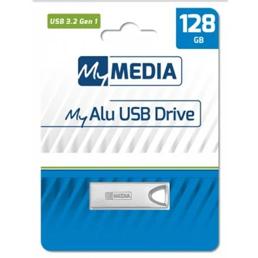 USB kľúč, 128GB, USB 3.2 Gen1, hliníkový kryt, MYMEDIA "Alu" (by VERBATIM)