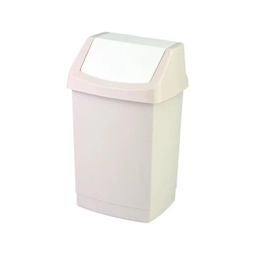 Odpadkový kôš s výklopným vekom, 15 l, CURVER "Click-It", savana