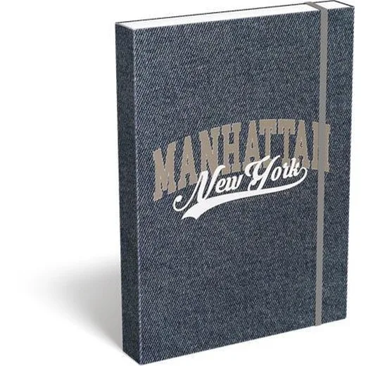 Box na zošity, A4, LIZZYSULI, Manhattan New York, denim