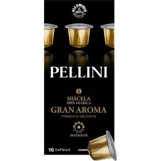 Kávové kapsule, do kávovarov Nespresso®, 10 ks, PELLINI, "Gran Aroma"