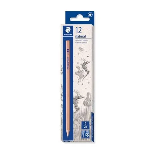 Grafitová ceruzka, 2B, šesťhranná, STAEDTLER "Noris® natural 130 60N"