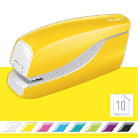 Zošívačka, elektrická, No.10, 10 listov,  LEITZ "Wow", žltá 2