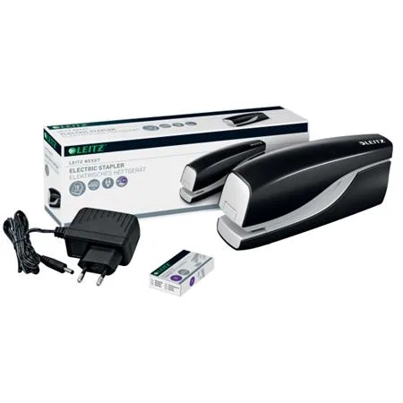 Zošívačka, elektrická, No.10, 10 listov, LEITZ "Nexxt 5532", čierna 4