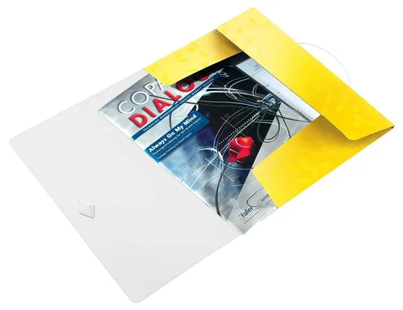 Doska s gumičkou, PP, A4, LEITZ "Wow", žltá 4