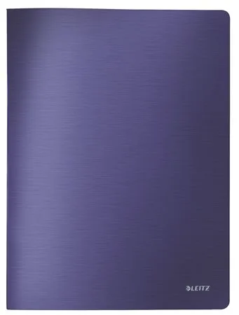 Prezentačná doska, 20 vreciek, A4, LEITZ "Style", titánovo modrá 2