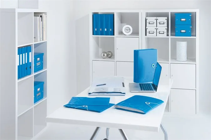 Organizér, A4, 12 dielny, plastový, LEITZ "Wow", modrý 4