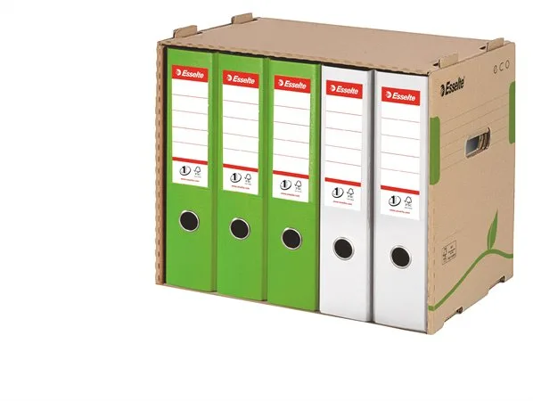 Archívny kontajner, recyklovaný kartón, na šanóny, ESSELTE  "Eco", hnedý 2