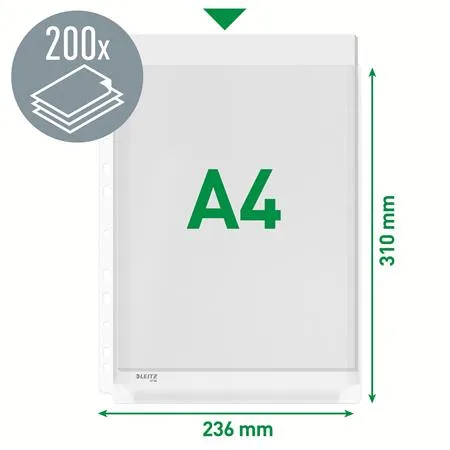 Euroobal na katalógy, A4, 170 mikr., drsný povrch, 20 mm, LEITZ "Jumbo" 8