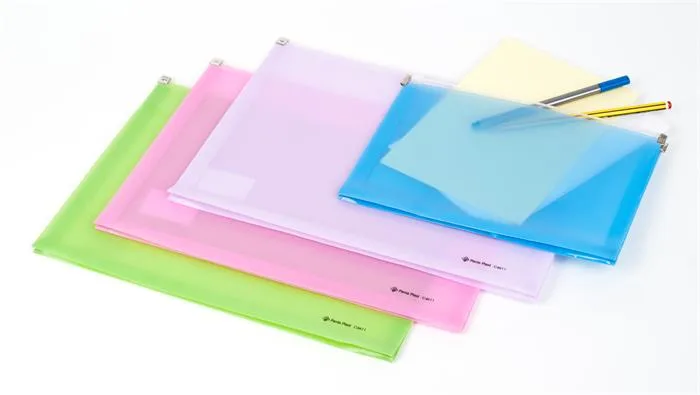 Obálka na zips, A4, PP, PANTA PLAST, pastelovo modrá 2