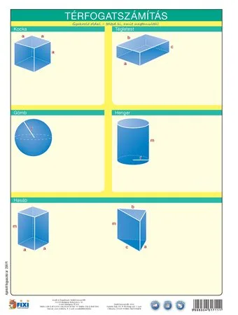 Študentská pomôcka, A4, STIEFEL, "Počítanie objemu - Térfogatszámítás" - výrobok v MJ 2