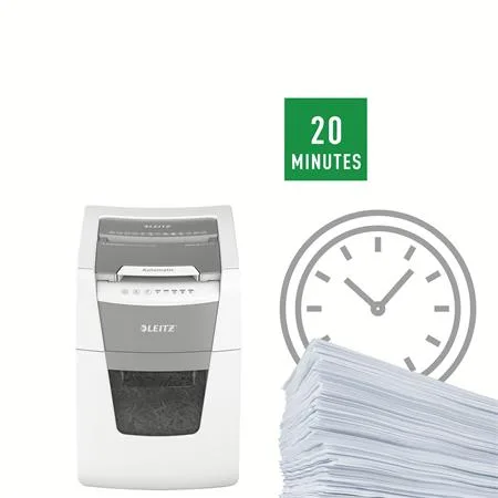 Skartovací stroj, mikrokonfety, 100 listov, LEITZ "IQ AutoFeed SmallOffice 100 P5 Pro" 6
