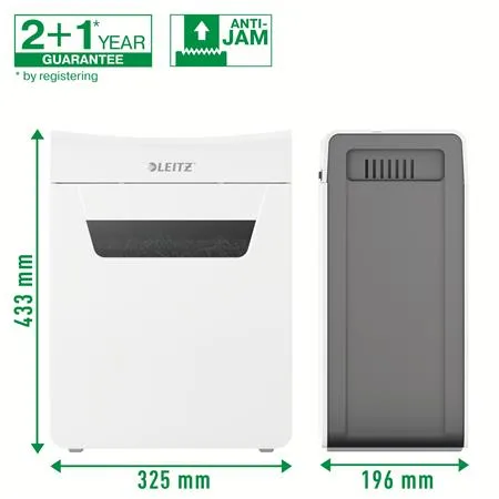 Skartovací stroj, konfety, 8 listov, LEITZ "IQ Protect 8X" 7