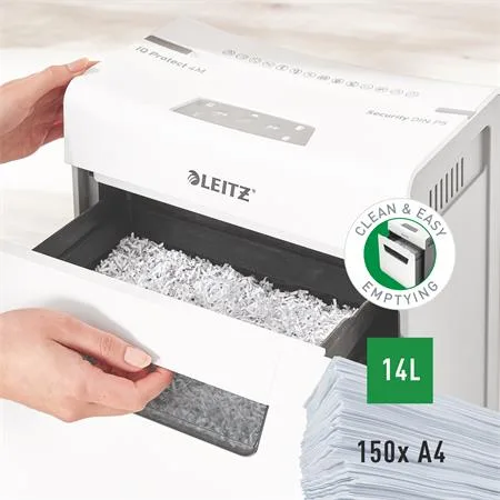 Skartovací stroj, mikrokonfety, 4 listy, LEITZ "IQ Protect 4M" 8