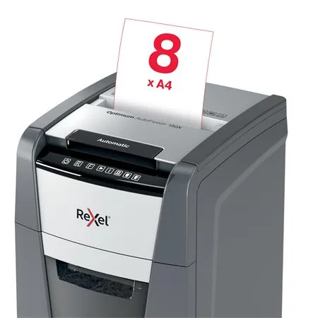 Skartovací stroj, konfety, 150 listov, REXEL, "Optimum AutoFeed+ 150X" 7