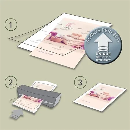 Laminovacia fólia, 125 mikr., A4, lesklá, UDT technológia, LEITZ "iLam" 6