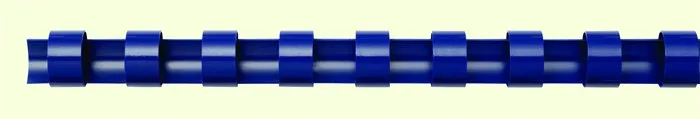 Hrebeň, plastový, 12 mm, 56-80 listov, FELLOWES, 25 ks, modrý 2