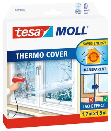Samolepiaca termofólia do okna, 1,5 m x 1,7 m, TESA "tesamoll®" 2