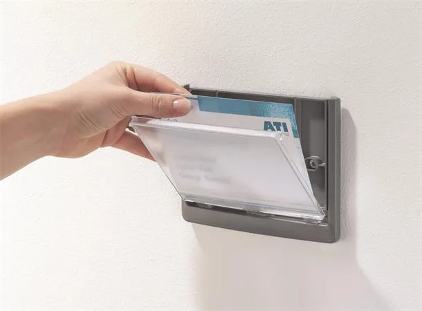 Informačná tabuľka, 149x52,5 mm, DURABLE "CLICK SIGN", sivá 3