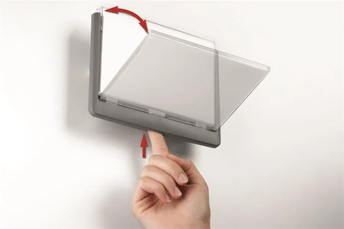 Informačná tabuľka, 149x148,5 mm, DURABLE "CLICK SIGN", sivá 5