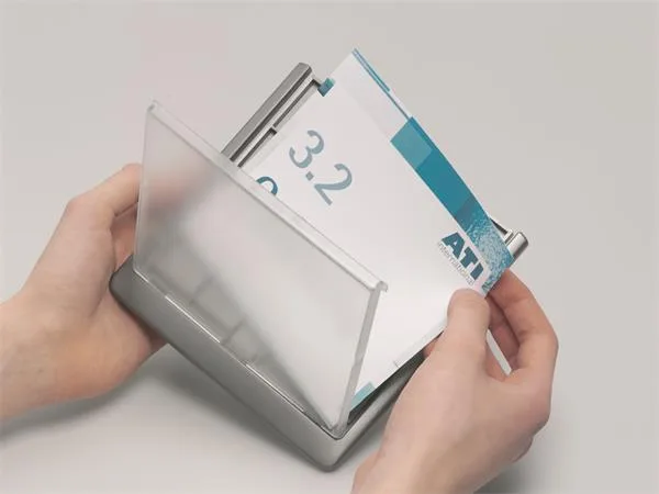 Informačná tabuľka, 148,5x210 mm, DURABLE "CLICK SIGN", sivá 2