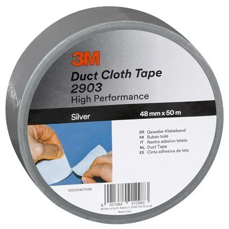 Lepiaca páska, vynilová, 48 mm x 50 m, 3M SCOTCH "Duct", strieborná 2