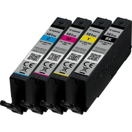 CLI-581MPXXL Multipack náplň do Pixma TS7550, 8150, 9150 tlačiarní, CANON, 4 farby, 46,8ml 2