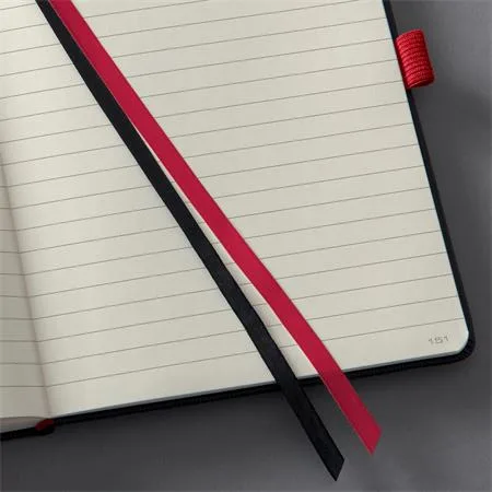 Zápisník, exkluzívny, A5, linajkový, 97 strán, tvrdá obálka, SIGEL "Conceptum Red Edition", čierno-červená 2