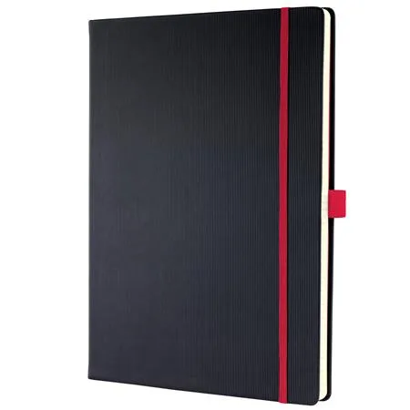Zápisník, exkluzívny, A4, linajkový, 97 strán, tvrdá obálka, SIGEL "Conceptum Red Edition", čierno-červená 6