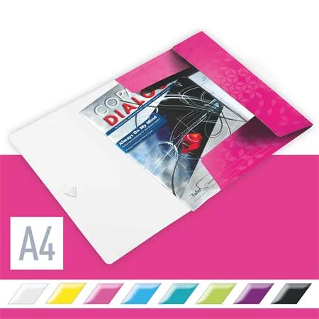 Doska s gumičkou, PP, A4, LEITZ "Wow", ružová 2