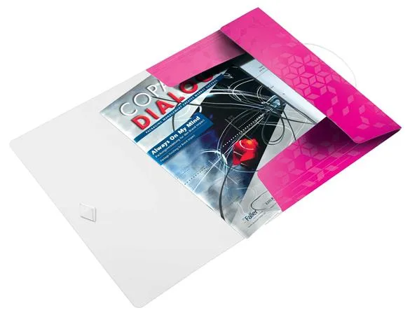 Doska s gumičkou, PP, A4, LEITZ "Wow", ružová 4