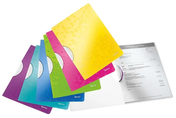 Rýchloviazač s klipom, PP, A4, LEITZ "Wow ColorClip", ľadovo modrý 3