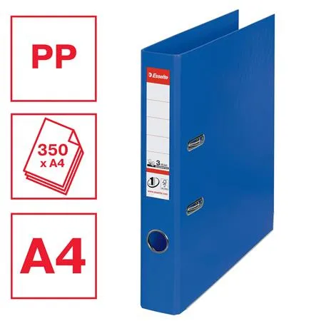 Pákový šanón, 50 mm, A4, PP/PP, s ochranným spodným kovaním, ESSELTE "Standard", modrý 2