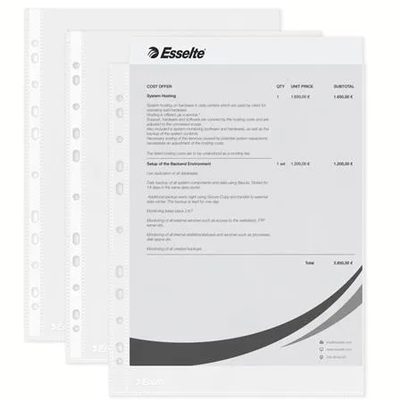 Euroobal, A4, 35 mikr., drsný povrch, ESSELTE "Standard" 5